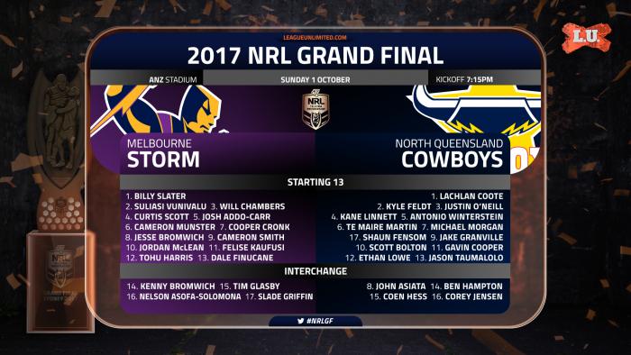 GFLineupNRL FINAL